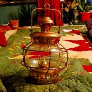 Marine oil lantern brass